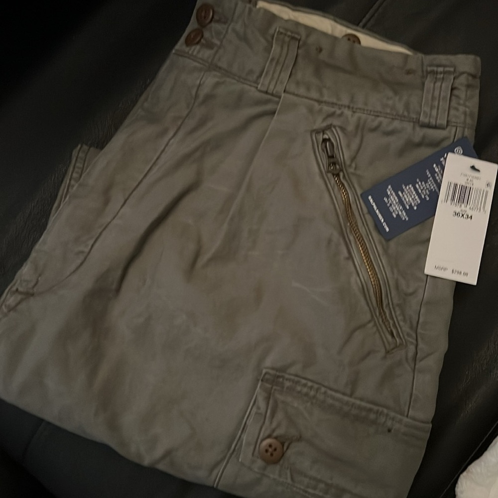 Polo Ralph Lauren Baggy Fit Reverse Sateen Cargo Surplus Pants Men’s Size 36x34 - Picture 7 of 7